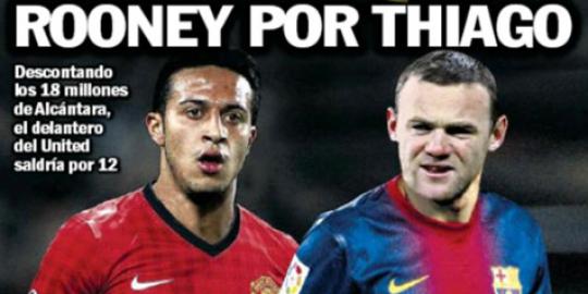 Barter Rooney - Thiago hiasi headline media Spanyol