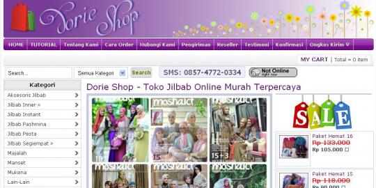 Belanja aneka jilbab cantik di Dorieshop.com