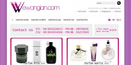 Cari parfum original? Yuk, mampir ke Wewangian.com