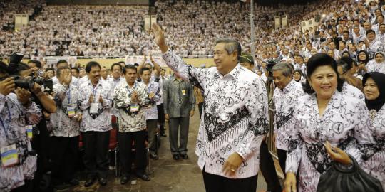 Presiden SBY pimpin pembukaan Kongres PGRI XXI di Senayan