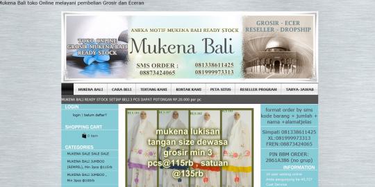 Mukena bali cantik dapat diperoleh di SupplierMukenaBali