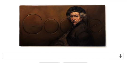 Rembrandt muncul di laman Google pagi ini