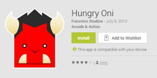 Serunya menangkap makanan dalam Hungry Oni