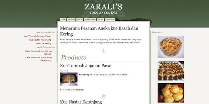 Zaralis.com, tawarkan produk kue cantik, lezat dan halal 