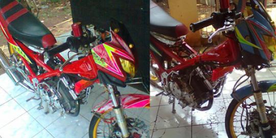  Modifikasi  Suzuki Satria FU  full chrome merdeka com