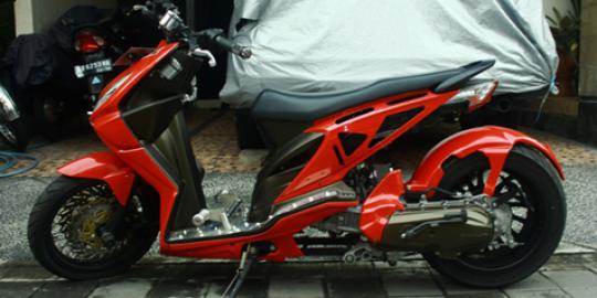 Modifikasi Honda BeAT Model Low Rider  merdeka.com