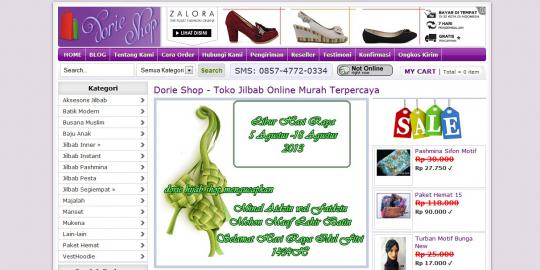 Belanja hijab cantik, di DorieShop.com saja