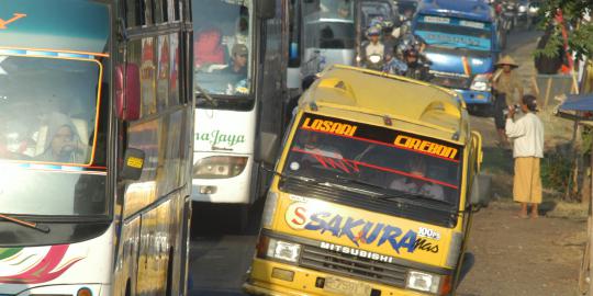 Bus mudik gratis mulai padati jalur Subang Pantura