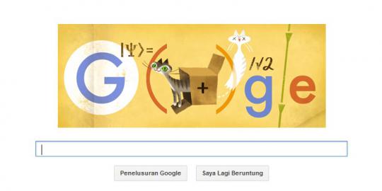 Google rayakan hari jadi pencetus paradoks kucing Schrodinger