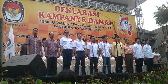 5 Pasangan cawalkot Tangerang deklarasi kampanye damai