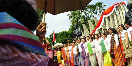 Peringati HUT RI, puluhan jemaat ibadah di depan Tugu Proklamasi