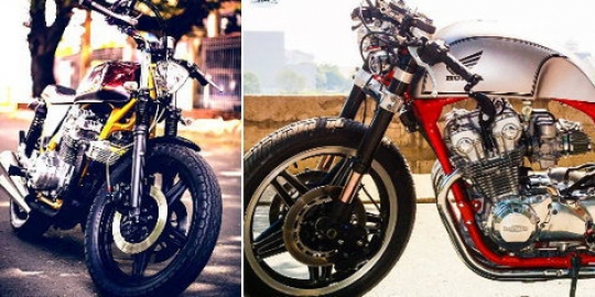 Duo modifikasi moge klasik Honda CB750F merdeka com