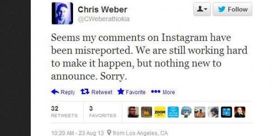 Lagi, Nokia tegaskan Instagram tidak datang di Windows Phone