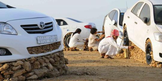 Tahjir, seni menumpuk batu yang populer di Arab Saudi