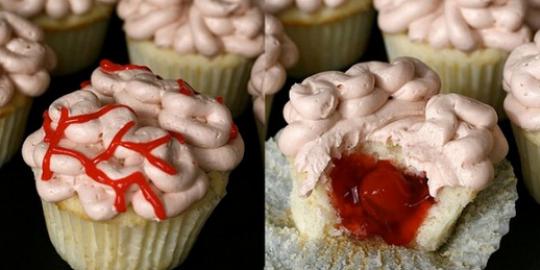 Cupcake 'otak' ini cocok sebagai hidangan Halloween