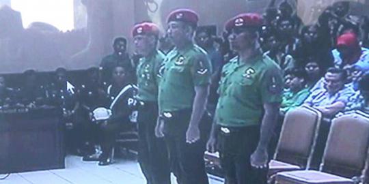 Serda Ucok divonis 11 tahun, Serda Sugeng 8 tahun, Kodik 6 tahun