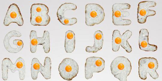 Berkreasi memasak telur mata sapi dengan Egg Font