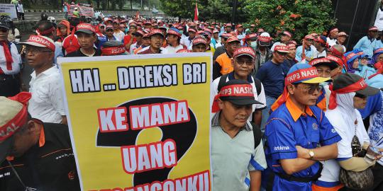 Pensiunan BRI se-Indonesia demo tuntut pesangon