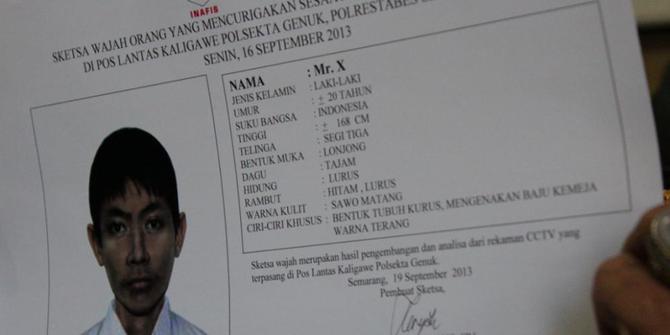 Polisi sebar sketsa wajah pengebom Pos Pol Lantas di 