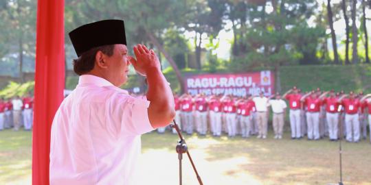 Prabowo gembleng caleg Gerindra di kaki Gunung Salak