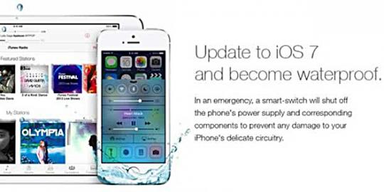 iOS 7 bisa membuat iPhone tahan air?