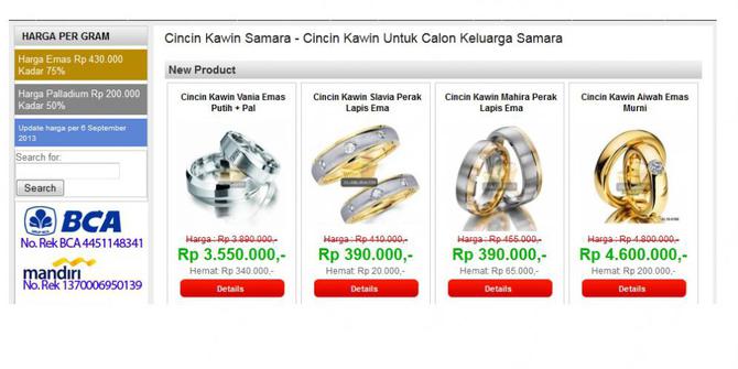 Beli cincin  kawin secara online  mengapa tidak merdeka com