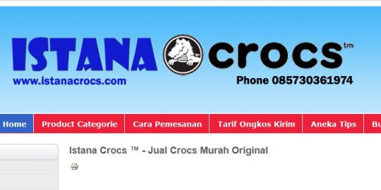 Istanacrocs.com istananya produk crocs