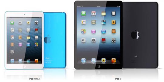 Ipad 5 dan iPad Mini 2 rilis 22 Oktober nanti