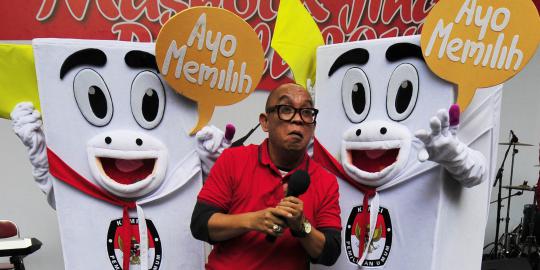 Komedian Jody Super Bejo meriahkan launching maskot Pemilu 2014