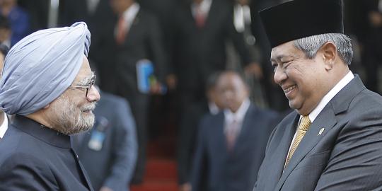 Presiden SBY sambut PM India di Istana