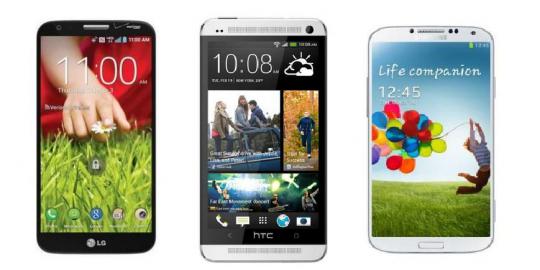 Perbandingan spesifikasi HTC One Max, Galaxy Note 3, dan LG G2