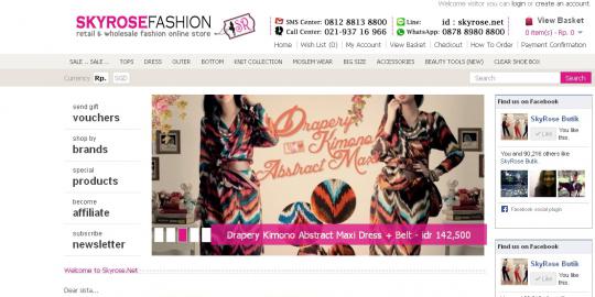 Belanja fashion bermerek lokal di SkyroseFashion.Net