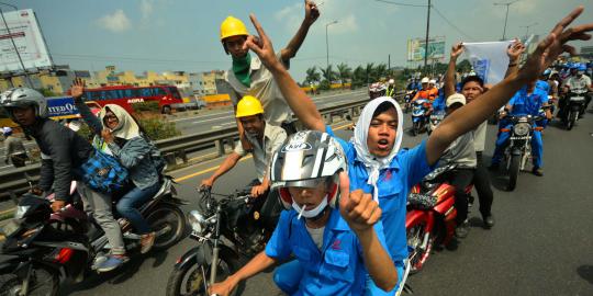 Sweeping pabrik, buruh Pulogadung ajak rekannya mogok nasional