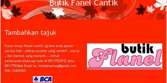 Aksesoris serba flanel di Butik Flanel