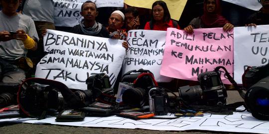 Liput aksi, wartawan di Aceh dicekik polisi