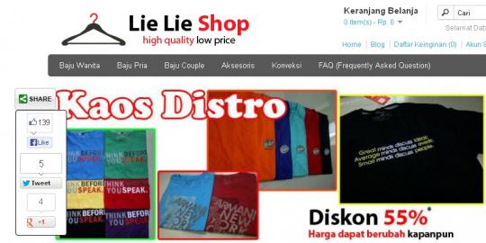 Toko fashion terpercaya ya di Lie Lie Shop