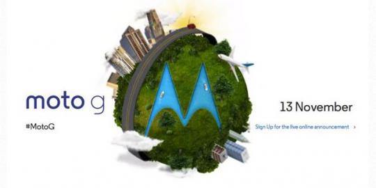 Motorola Moto G akan dirilis 13 November