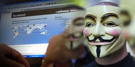 Ancaman Anonymous lumpuhkan Facebook tak terbukti