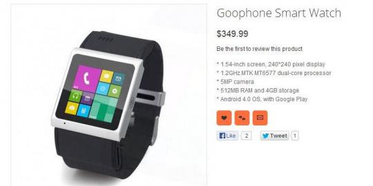Ini dia smartwatch murah dari Goophone