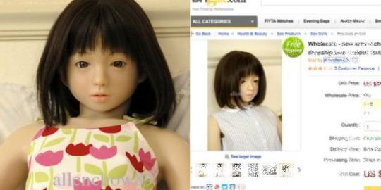 Jual boneka peraga seks anak, situs e-commerce China dihujat