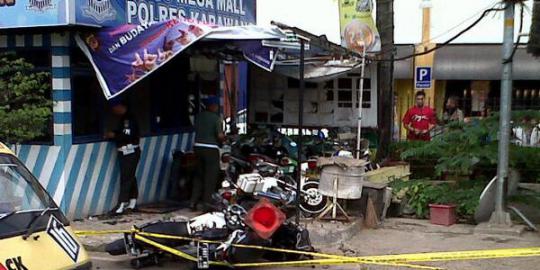 Ini pos polisi Karawang yang dirusak TNI