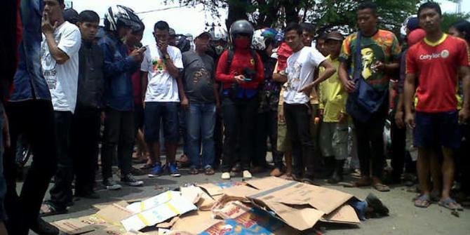 Hindari penyeberang pengendara motor tewas terlindas 