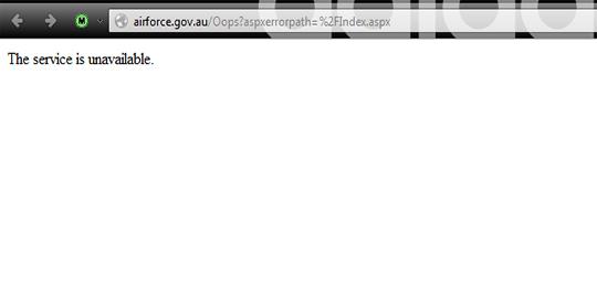 Terseok-seok, akhirnya website Angkatan Udara Australia tumbang