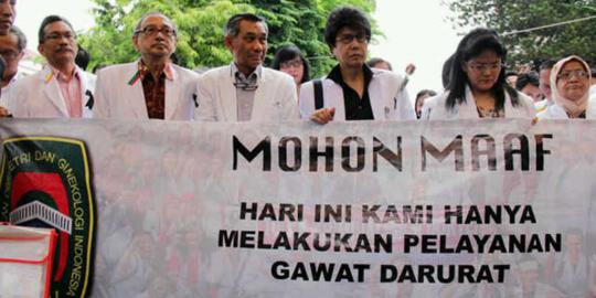 Dokter yang demo bisa dipidana 2 tahun bui & denda Rp 200 juta