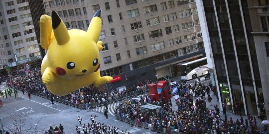 Parade balon animasi Macy's Thanksgiving Day