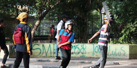 Dini hari, dua tawuran antarwarga terjadi di Jakarta