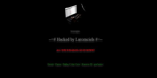 Puluhan situs Pemkot Surabaya lumpuh diserang hacker