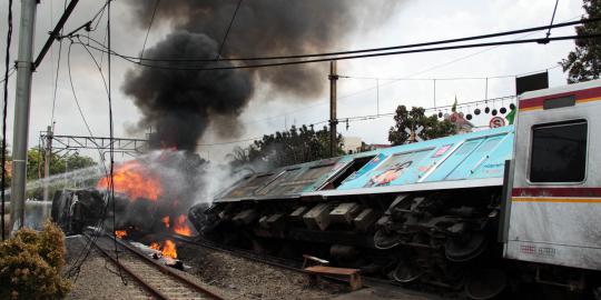 KRL & truk tangki tabrakan, Ahok dukung PT KAI tuntut Pertamina