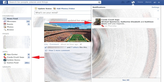 langsung permintaan bermain candy crush saga