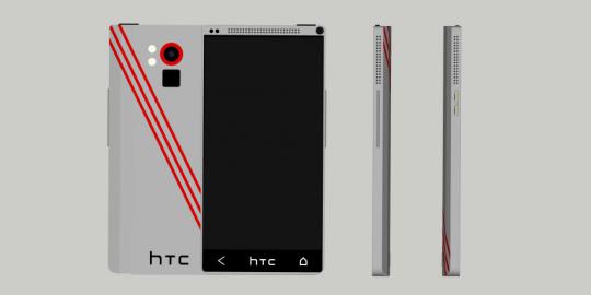 HTC M8 usung bodi dengan garis tajam